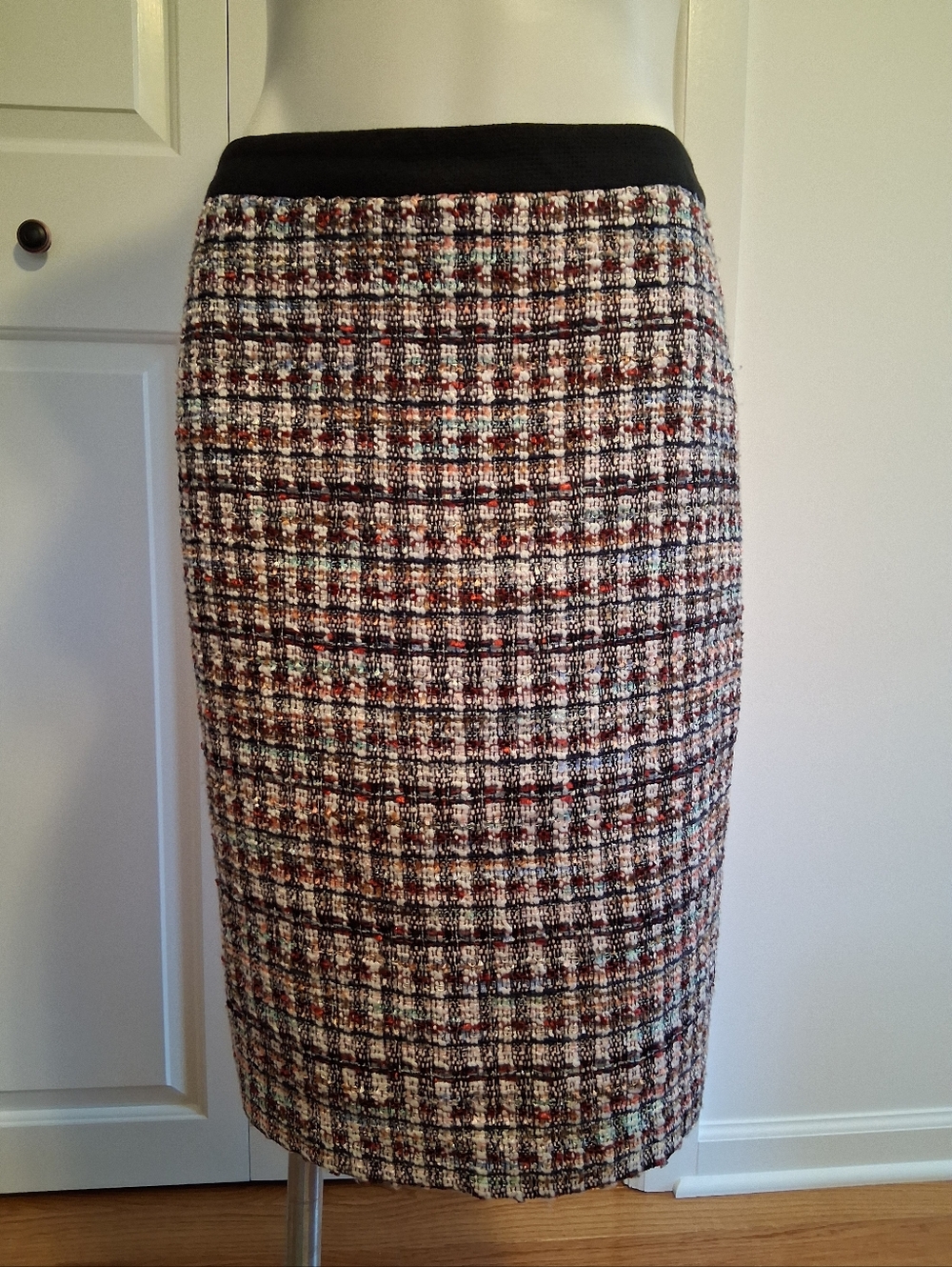 Talbots Tweed Pencil Skirt in Black, Brown, Cream